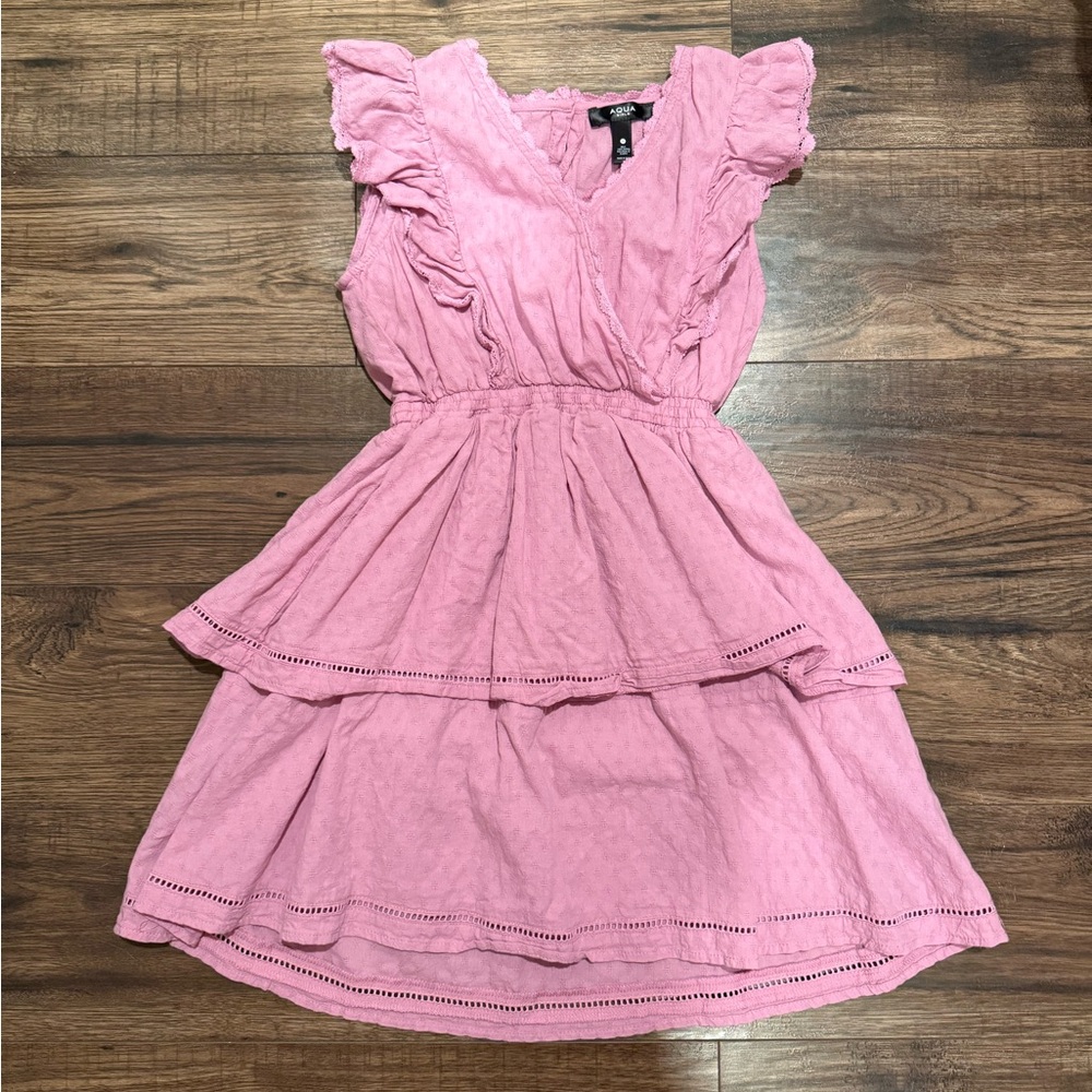 Aqua Pink Layered Mini Dress